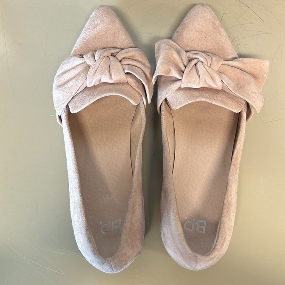 bp by Nordstrom - Blush Suede Bow Flat / Loafer - Picture 2 of 5
